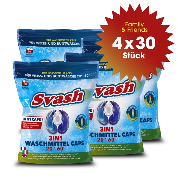 SVASH Waschmittel Caps 120er - family und friends